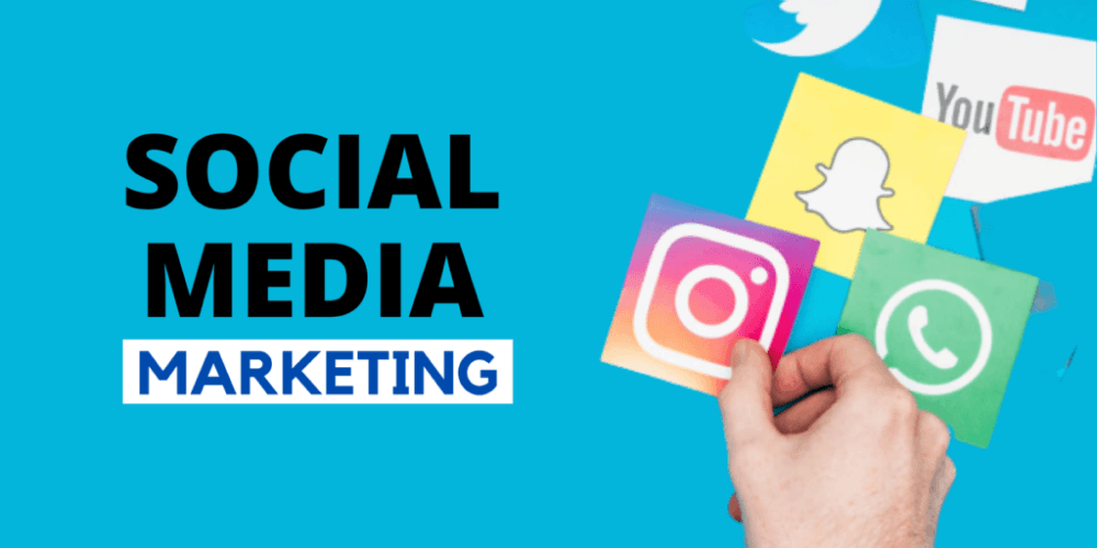 Graphic representing social media marketing services