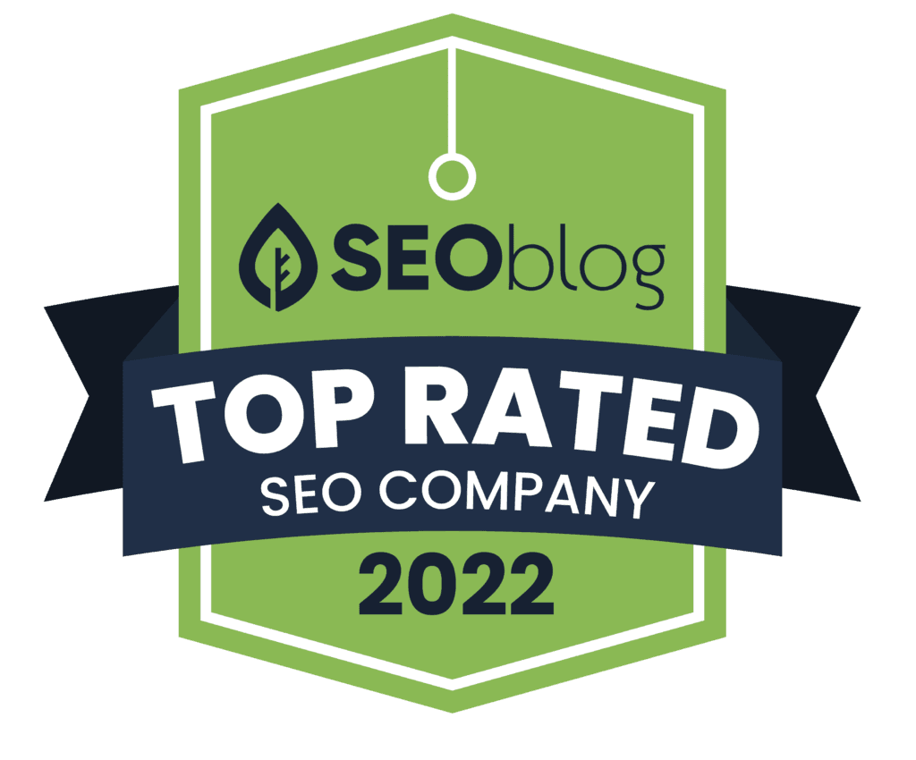 SEO Blog Top Rated badge awarded to Clickworthy for top rated seo company in 2022