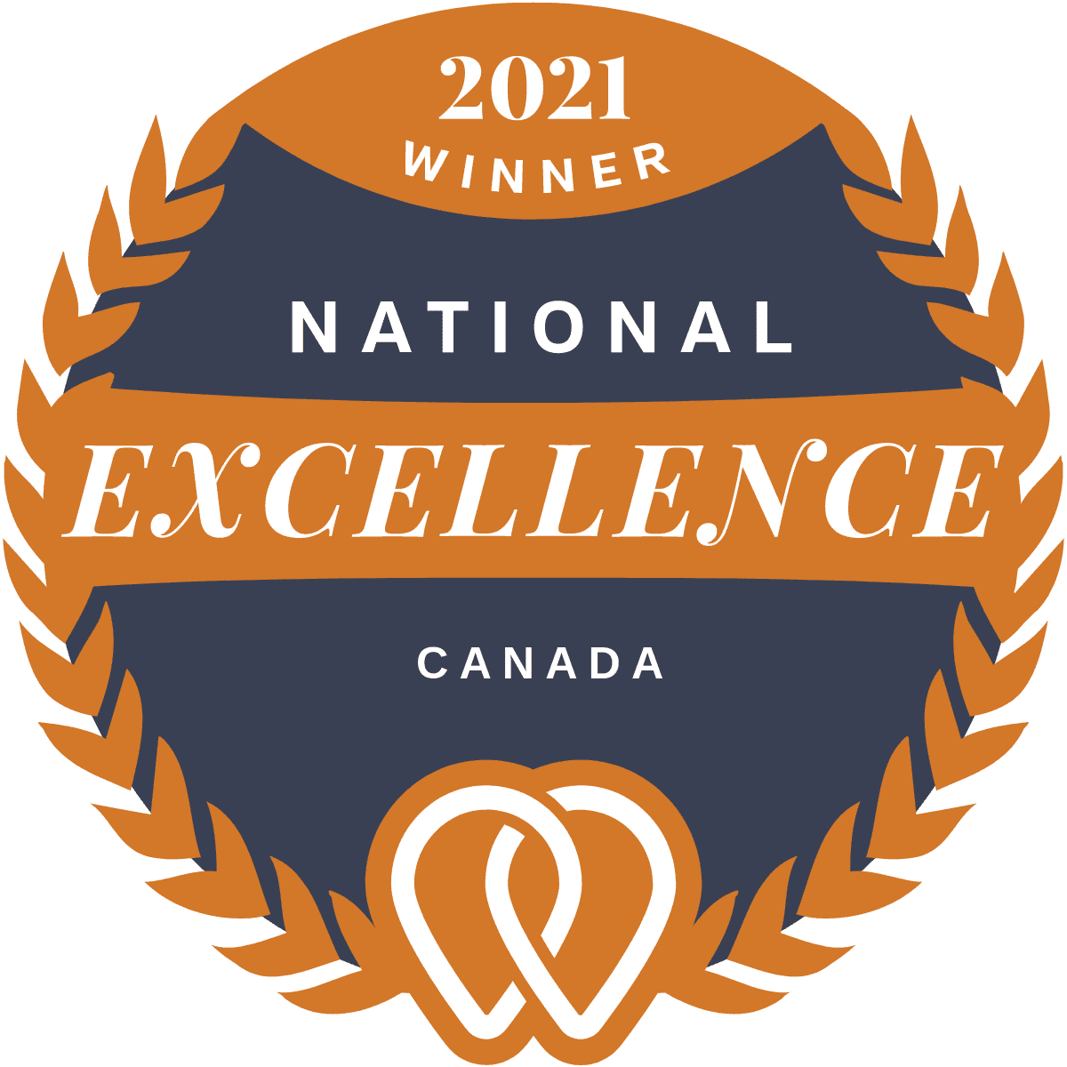 UpCity badge acknowledging Clickworthy for national excellence in Canada in 2021