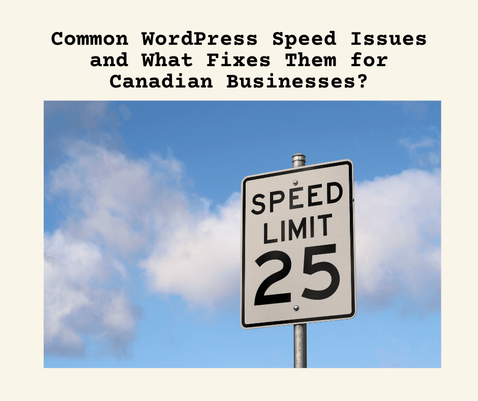 Common WordPress Speed Issues
